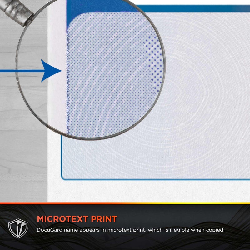 DocuGard Blue/Red Sunburst Premier Prismatic Top High Security Check Paper - QuickBooks & Laser/Inkjet Printer Compatible - 13 Security Features - 500 Blank Business Checks (04564) - Image 2